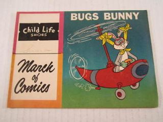 march of comics 188 1959 bugs bunny child life shoes  9 95 