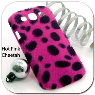 Pink Cheetah Velvet Hard Skin Case Cover For Samsung Galaxy S 3 III S3 