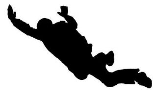 Skydiving FF Freefall Belly Decal Graphic Sticker