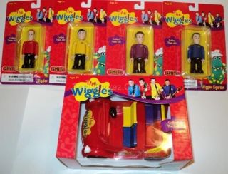 The Wiggles x 4 & The Big Red Car Smiti Playset *NEW & SEALED*