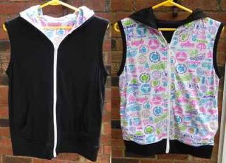 Sleeveless zip up Hoodie   Reversible+Colorful from Japan   Hoody vest 
