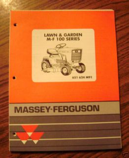 massey ferguson mf 100 series lawn tractor part catalog time