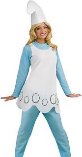 THE SMURFS SMURFETTE ADULT WOMENS COSTUME Funny Movie TV Theme Party 