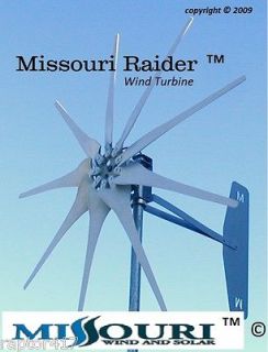 Raider 1600 Watt Wind Turbine Generator 24volt 9 blade 3 phase output 