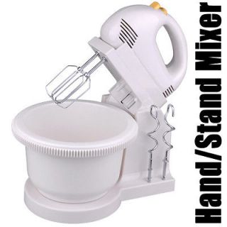   Hand Stand Mixer Free Bowl Egg Beater Dough Hooks Electric Kitchen