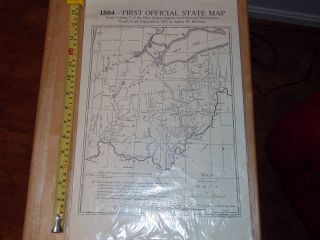 1804 FIRST OFFICIAL STATE MAP ARTHUR MCGRAW REPRINTED 1990 RARE OLD 