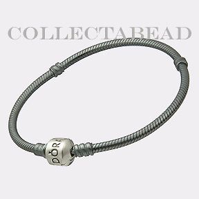   listed authentic pandora sterling silver oxidized bracelet lock 6