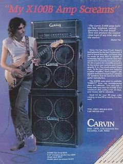 1983 carvin steve vai x100b amp stack print ad time