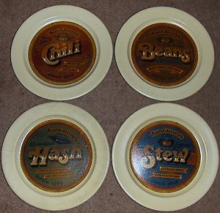   Anchor Hocking Ironstone Plate Lot Beans Stew Chili Hash Microwave