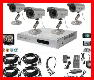 Channel Home CCTV DVR Video Security Record System 4 Sony Outdoor 