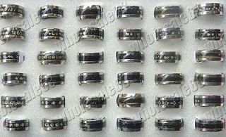   jewelry bulk 15pcs charm stainless steel solid color mood change rings