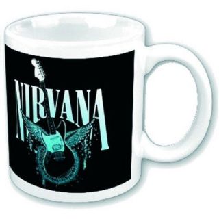 Nirvana Kurt Cobain Jagstang Wings Guitar Boxed Gift Mug 100% Official 