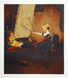 Norman Rockwell, Artists Daughter, Lithograph on Deluxe Paper 