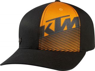 Fox Racing KTM Eighty Fade Snapback Hat Black / Orange Adjustable Size 