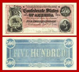 500 1864 stonewall jackson confederate large copy time left