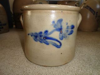 Newly listed ANTIQUE STONEWARE BLUE DECORATED FLOWER JUGS COWDEN AND 