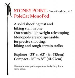 stoney point polecat monopod bipod shooting rest stick more options 