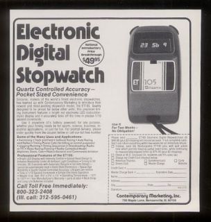 1976 siliconix led digital stopwatch stop watch ad expedited shipping