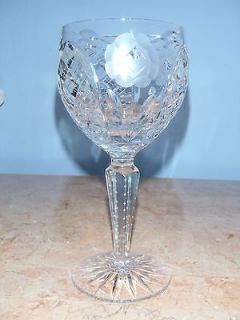 stunning bohemian hand cut clear crystal wine goblet 1 time