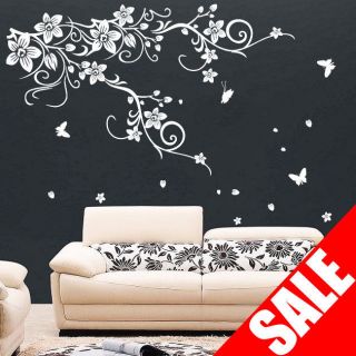 large vine flower butterfly wall stickers wall decal sold 2100 fast 