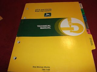 JOHN DEERE 4310 And 4310A Beet Harvester Technical Manual