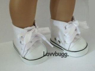 Newly listed White High Tops Tennis Sneakers Doll Shoes for American 