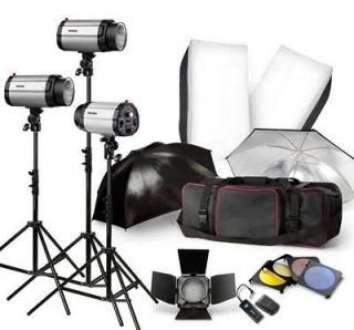 professional 900w studio lighting kit 3 x 300ws studio flash strobe 