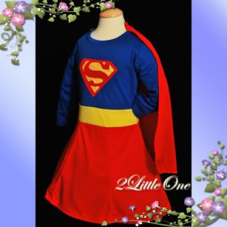 Superwoman Girl Superhero Hero Fancy Party Dress Up Costume Toddler 