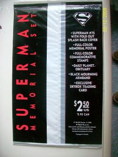 unopened death of superman memorial set 75 collection time left