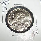 1980 S Susan B Anthony Dollar SBA 1 S Mintmarked PROOF BU 2 coin LOT 