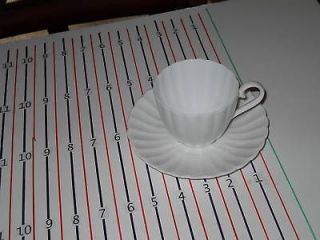 susie cooper white flute cup and saucer 