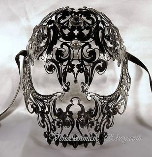  ,venetian mask black,AUTHENTIC, swarovski,Skull mask,Mens masquerade