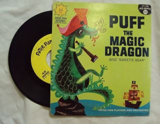 PUFF THE MAGIC DRAGON AND SWEETIE BEAR RECORD PETER PAN PLAYERS AND 