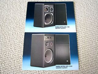 saba model 700 1240 speaker brochure catalogue from canada  