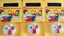 3x Lot LEGO Birthday Cake Max Minifigure Builder License Party Favor 