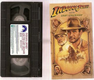 Indiana Jones and the Last Crusade (VHS, 1990) ~ Harrison Ford, Sean 