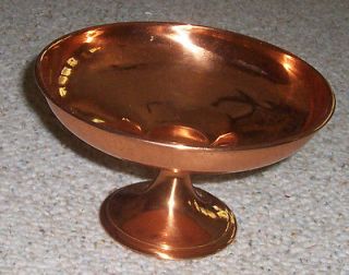 COPPERCRAFT GUILD FOOTED PEDESTAL FRUIT BOWL CANDY DISH COMPOTE