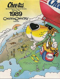 1989 chester cheetah calendar collector s item 
