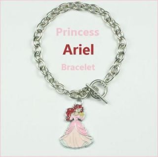   Ariel Little Mermaid Metal Charm Pendant Bracelet Birthday Party Gift