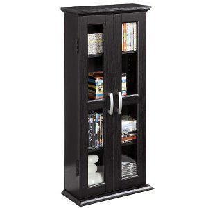   Games CD Tower Rack Holder Storage Organizer Wood Cabinet Shelves NEW