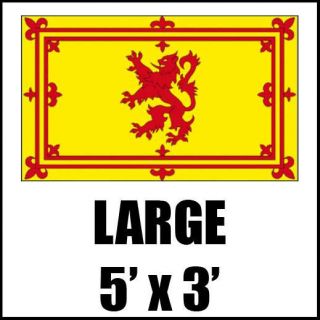 RAMPANT LION OF SCOTLAND LARGE SCOTTISH NATIONAL FLAG 5 X 3FT SPORTS 