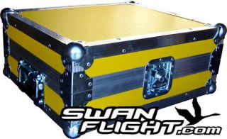 flight case swan deck turntable technics sl1210 yellow from united