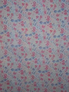 small pink and blue flowers on white Pillowcase AND SmallTravel Pillow