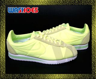 Nike Wmns Classic Cortez Nylon Liquid Lime Volt Green White 457226 302 