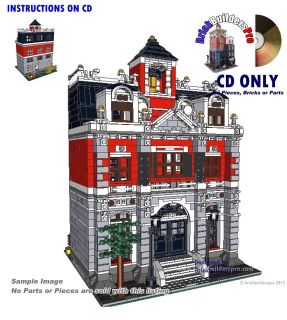 Elementary School, modular Instructions CD PDF Custom Lego 10218 city