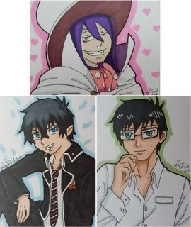   ACEO card Rin Yukio Mephisto fanart anime manga art ATC Ao no