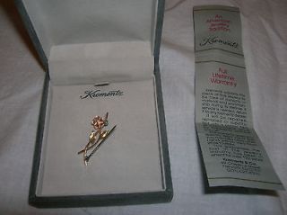 KREMENTZ ROSE PIN IN BOX PRETTY AND STYLISH A NICE BIRTHDAY OR 