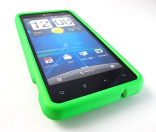 GREEN RUBBERIZED HARD SNAP ON CASE COVER HTC VIVID RAIDER VELOCITY 4G 