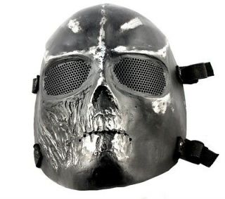 Army Of Two Airsoft Mask Black Silver Metallic Full Face Cover 