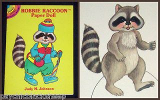   Dover Activity Book ROBBIE RACCOON Paper Doll SET Judy M Johnson NEW